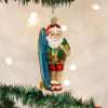 Surfer Santa Ornament