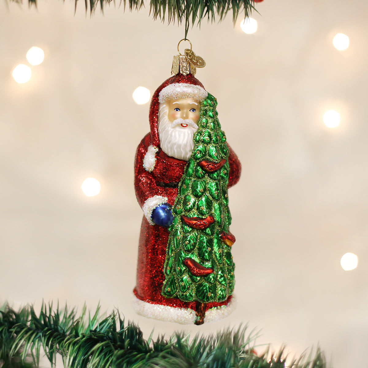Santa With Calling Birds