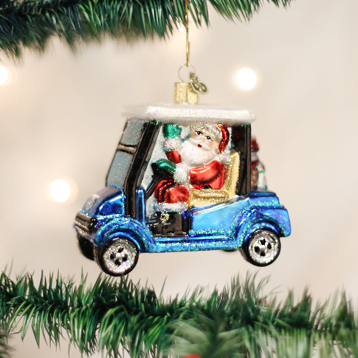 Old World Christmas: Golf Cart Santa