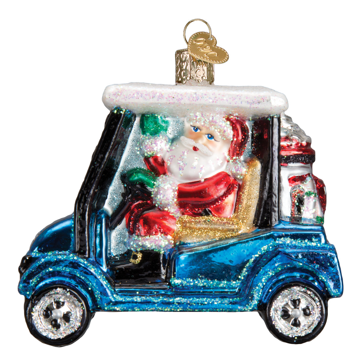 Old World Christmas: Golf Cart Santa
