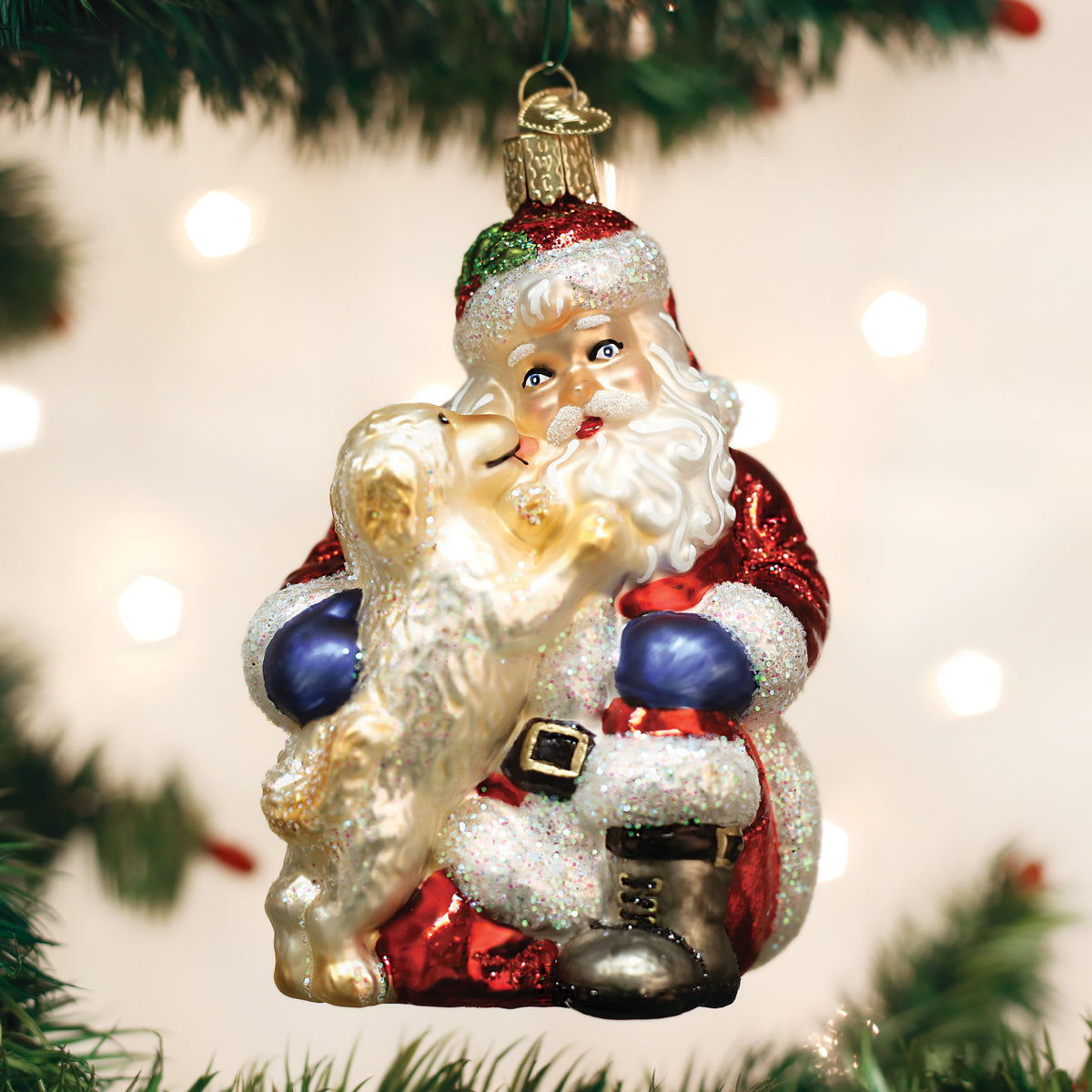 Santas Puppy Love Ornament