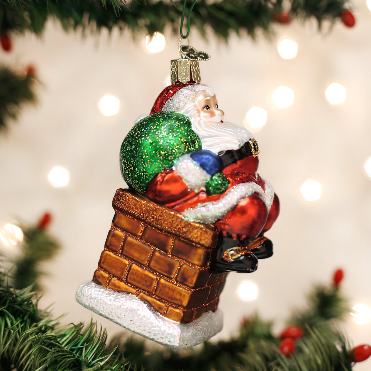 Old World Christmas: Chimney Stop Santa