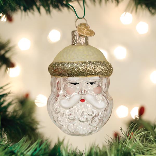 Old World Christmas: Crystal Santa Christmas Ornament