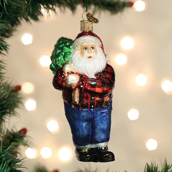 Old World Christmas: Lumberjack Santa Christmas Ornament