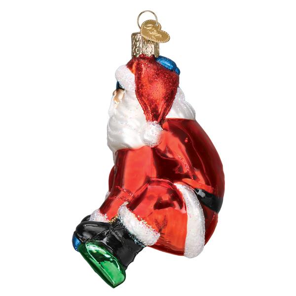 Old World Christmas: Snowboarding Santa Christmas Ornament