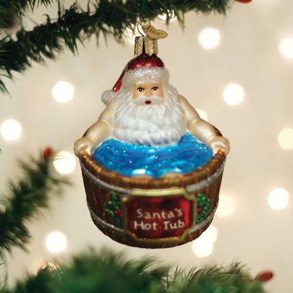 Santas Hot Tub Ornament