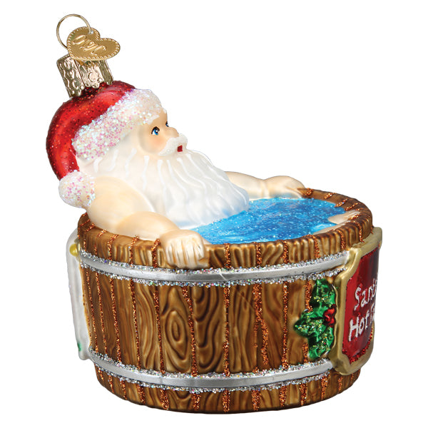 Santas Hot Tub Ornament