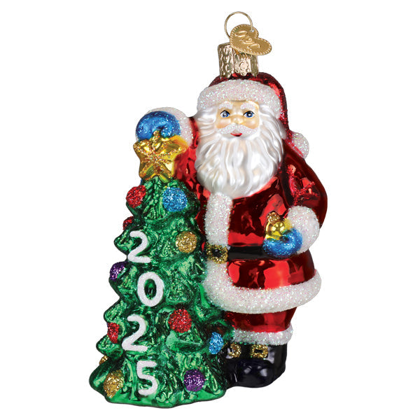 Old World Christmas: 2025 Santa With Tree Christmas Ornament