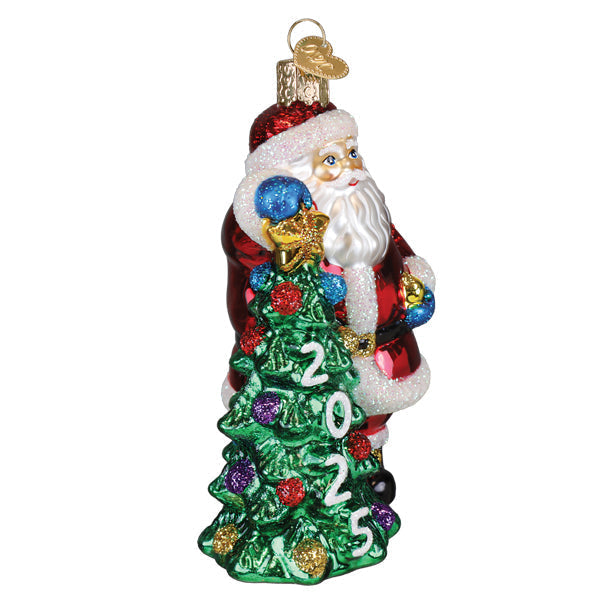 Old World Christmas: 2025 Santa With Tree Christmas Ornament