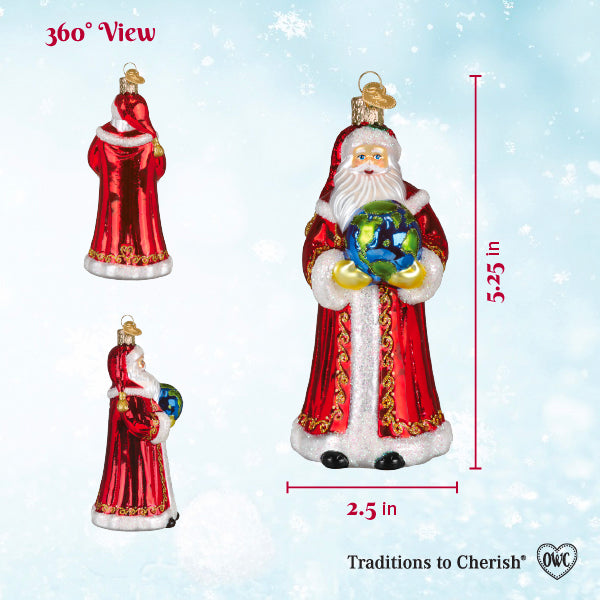 Old World Christmas: World Peace Santa Christmas Ornament