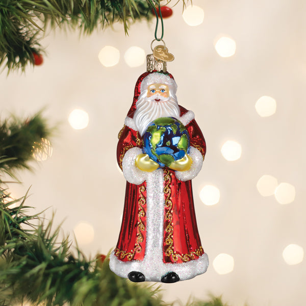 Old World Christmas: World Peace Santa Christmas Ornament