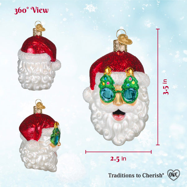 Old World Christmas: Christmas Tree Shades Santa Ornament