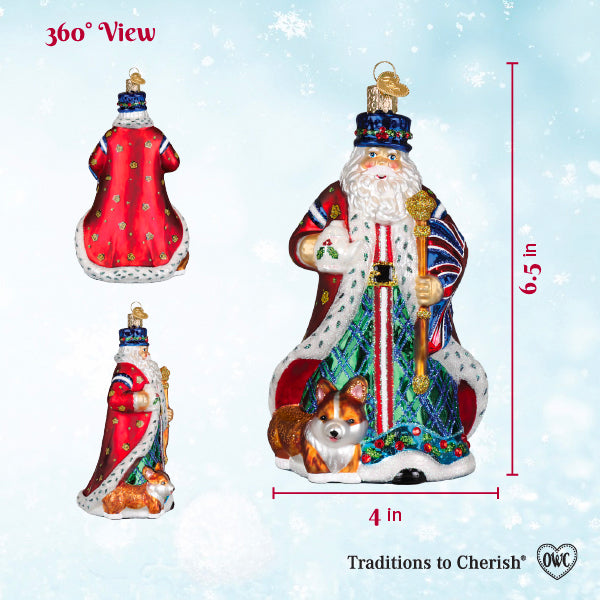 Old World Christmas: United Kingdom Santa Christmas Ornament