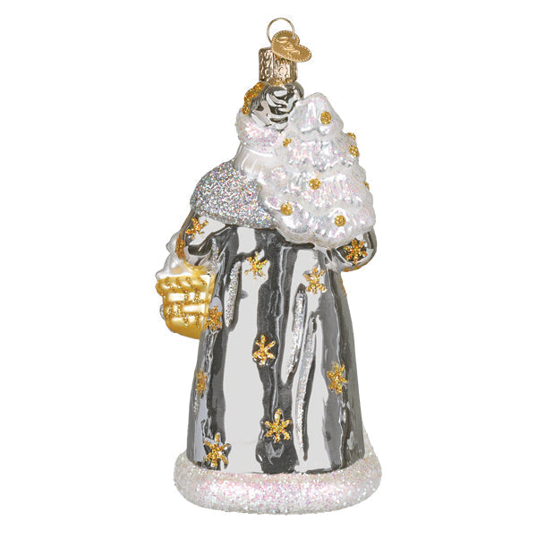 Old World Christmas: Sterling Santa Christmas Ornament