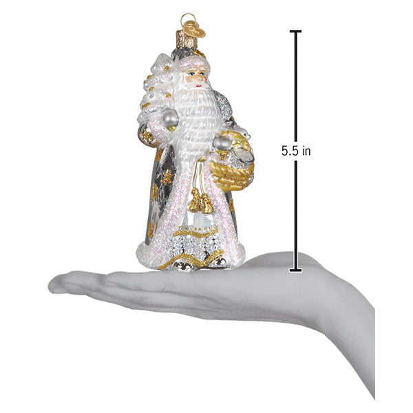Old World Christmas: Sterling Santa Christmas Ornament