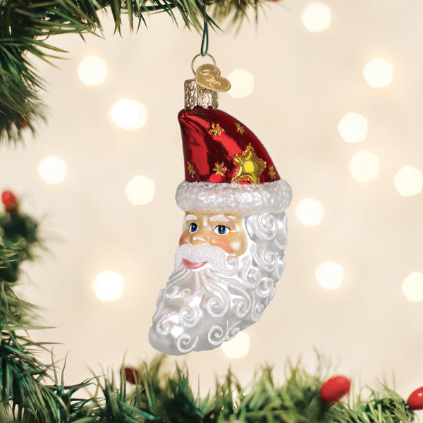 Old World Christmas: Santa Moon Face Christmas Ornament