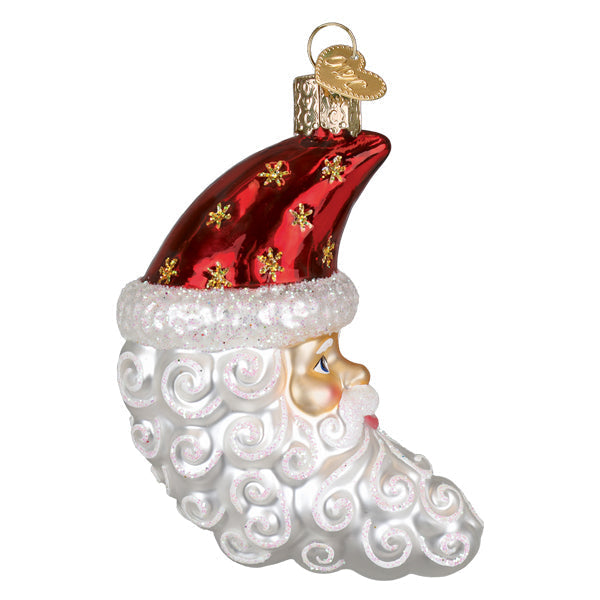 Old World Christmas: Santa Moon Face Christmas Ornament