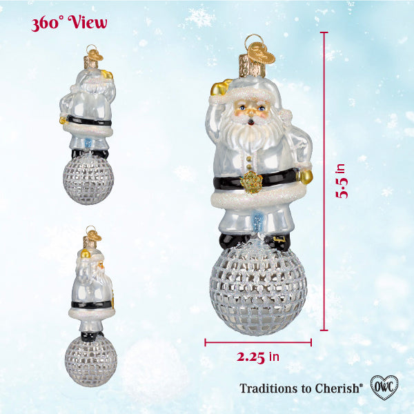 Old World Christmas: Disco Fever Santa Christmas Ornament