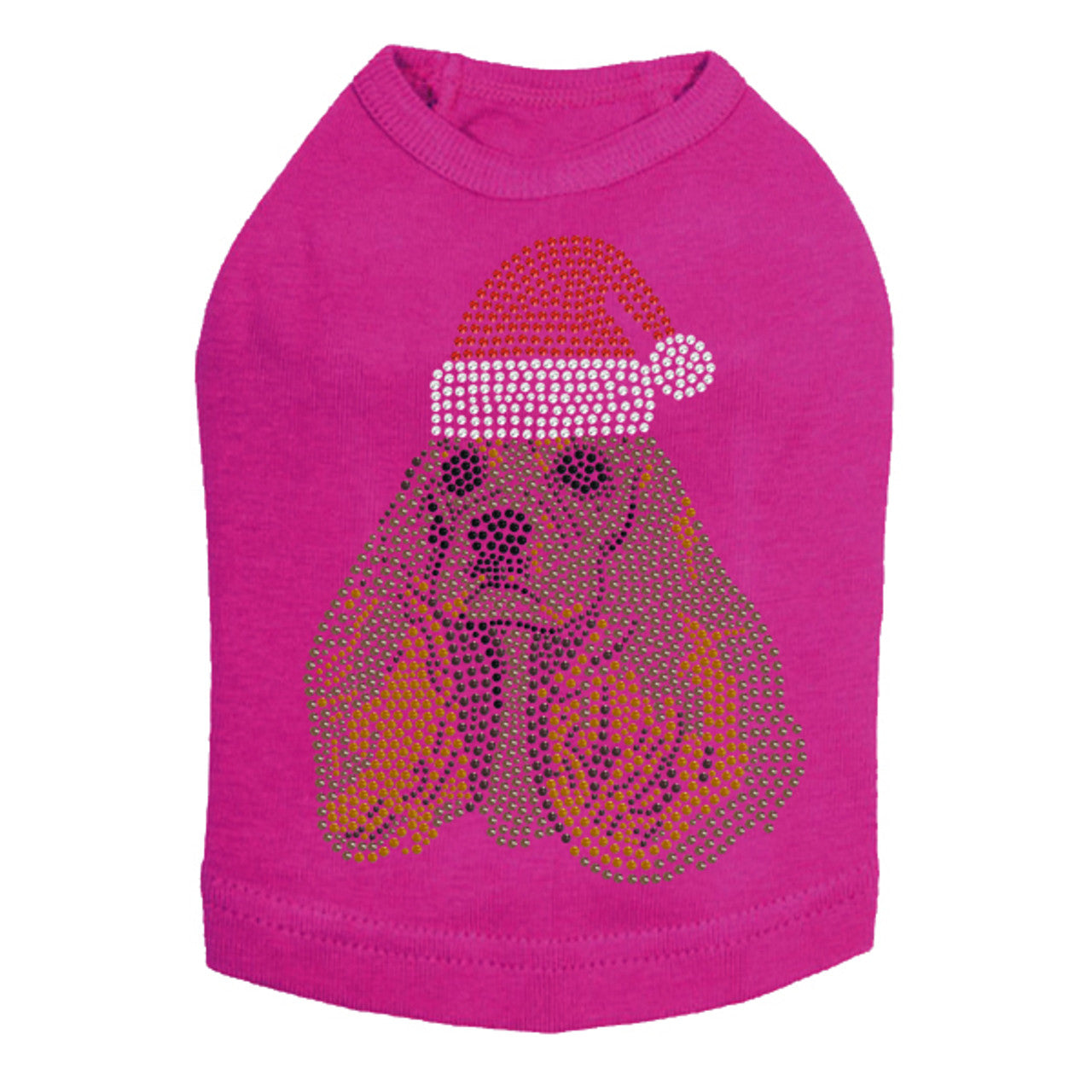 Cocker Spaniel with Santa Hat - Dog Tank