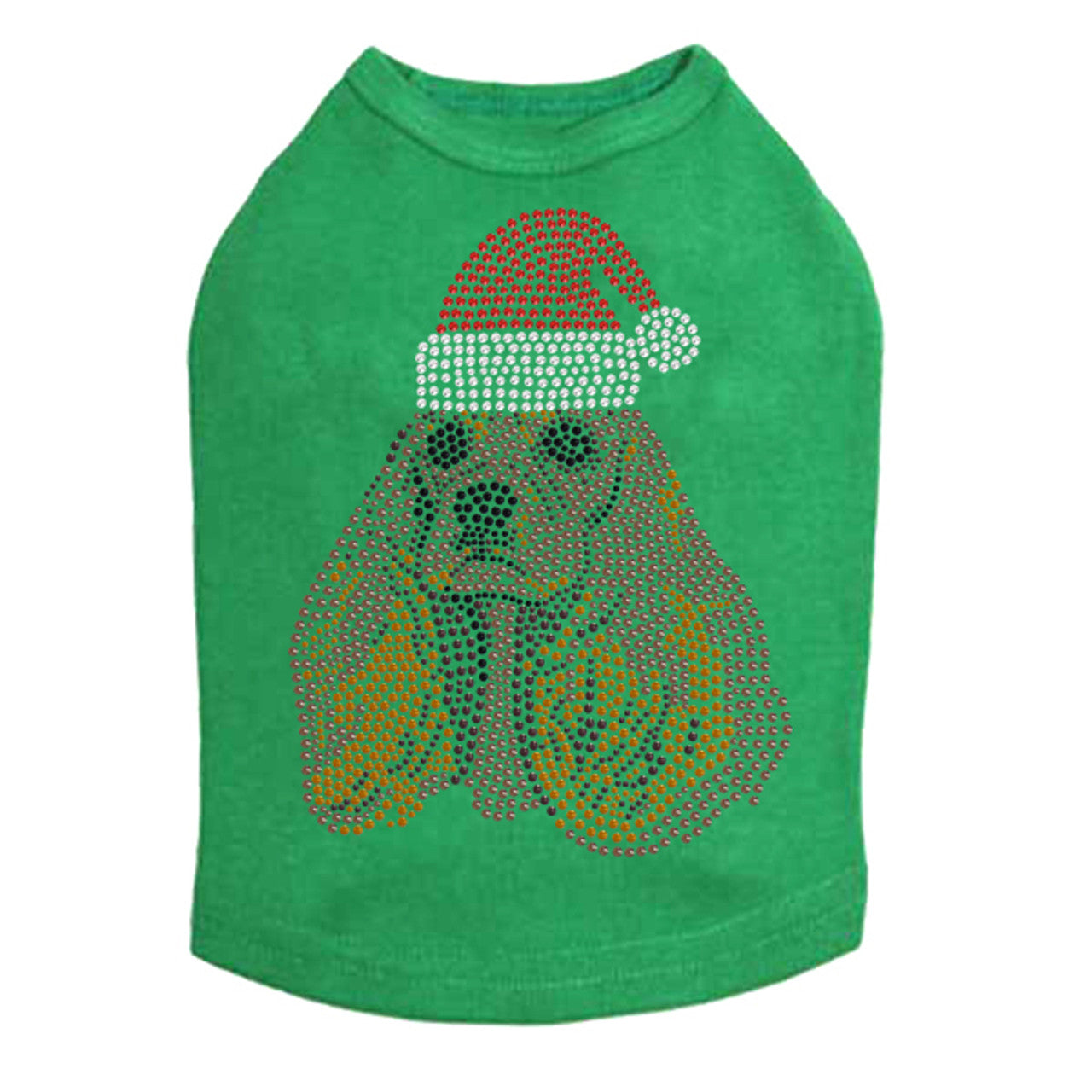 Cocker Spaniel with Santa Hat - Dog Tank