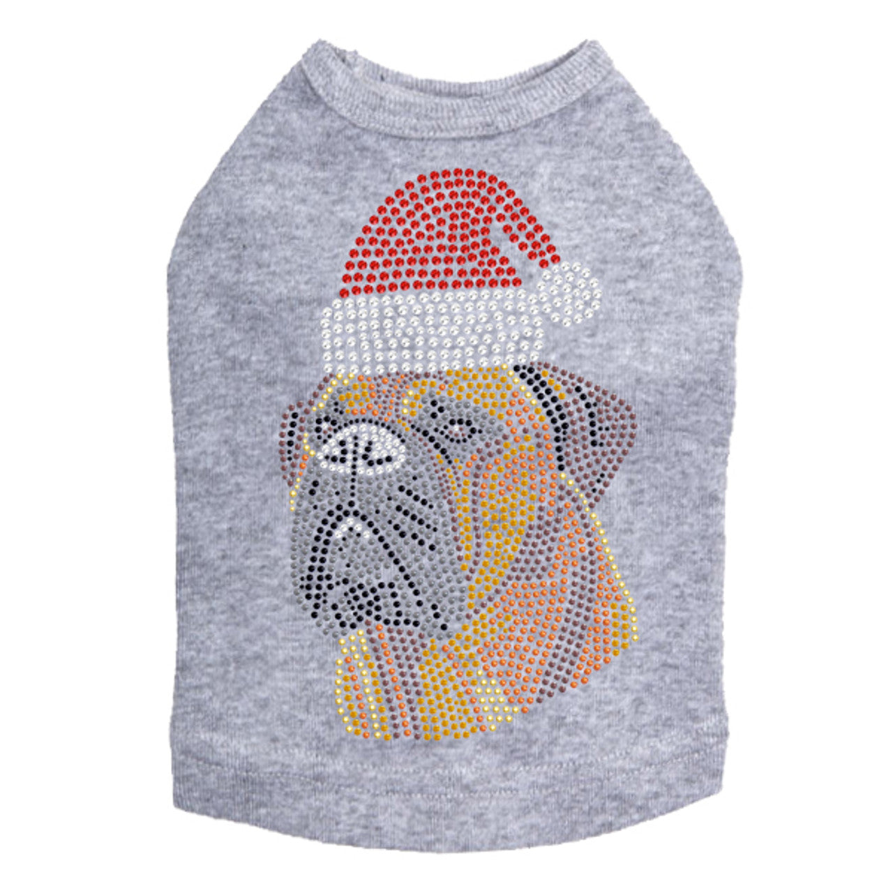 Bullmastiff with Santa Hat - Dog Tank