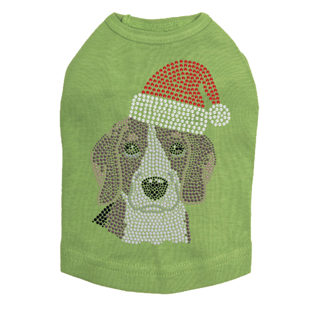 Beagle with Santa Hat - Dog Tank