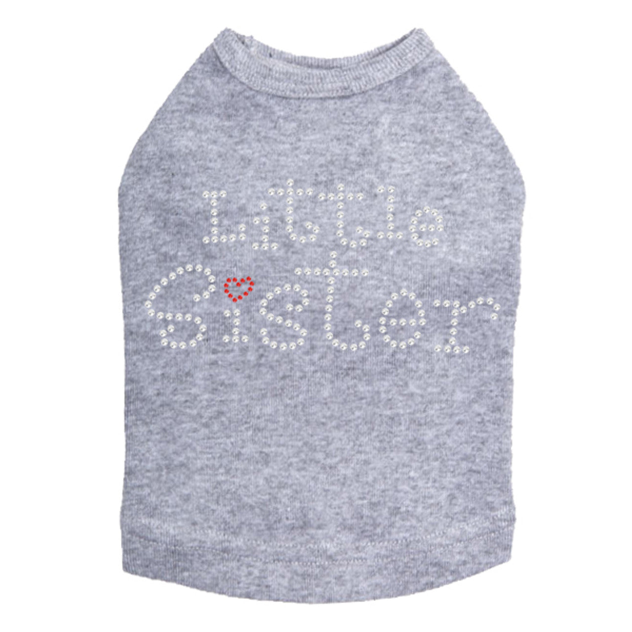 Little Sister with Red Heart - Dog Tank