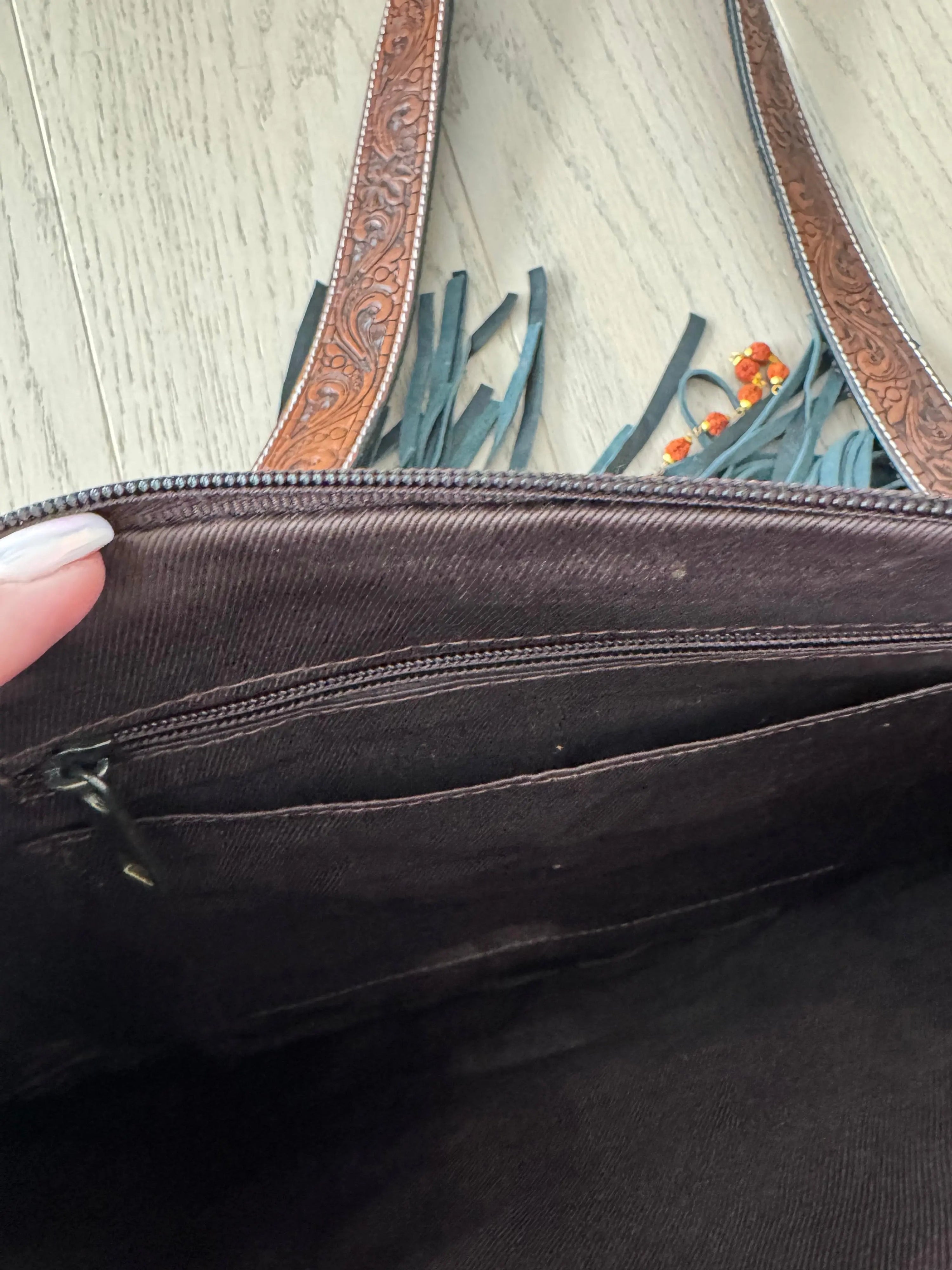 Howdy Tooled Leather Handbag