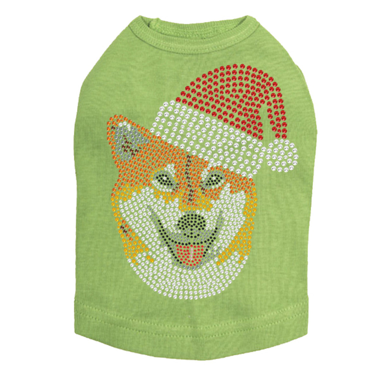 Shiba Inu with Santa Hat - Dog Tank