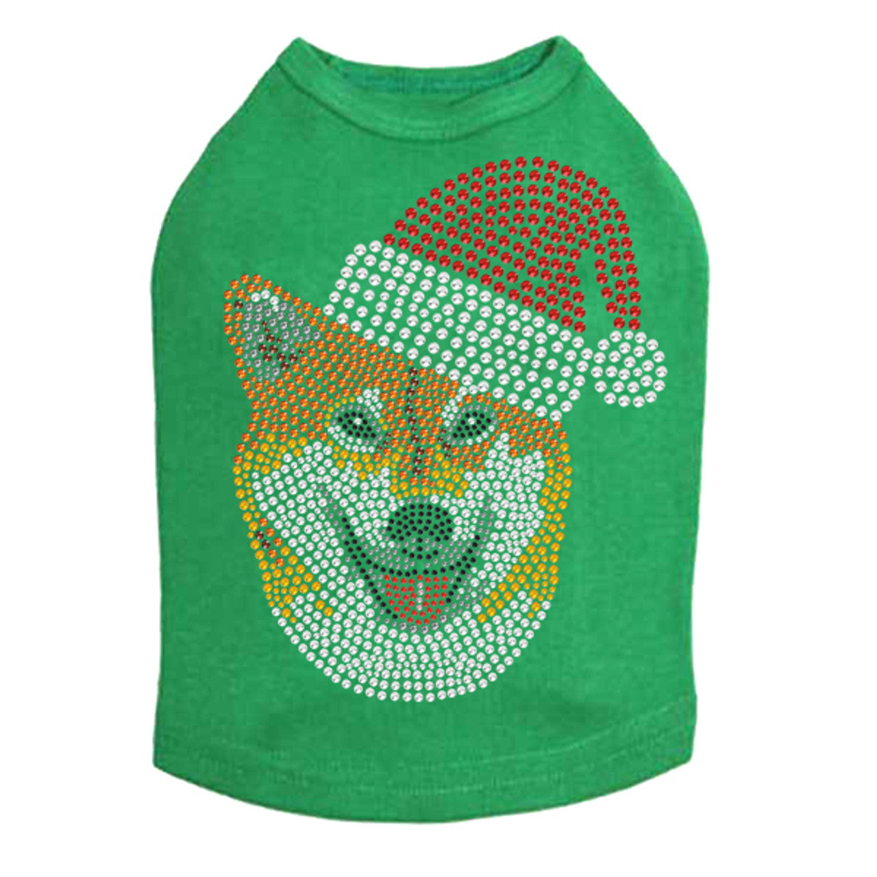 Shiba Inu with Santa Hat - Dog Tank