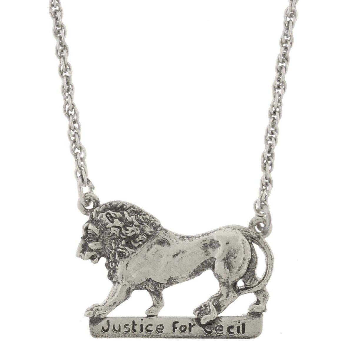 1928 Jewelry Justice For Cecil The Lion Pendant Necklace 16 Inch with 3 Inch Extender