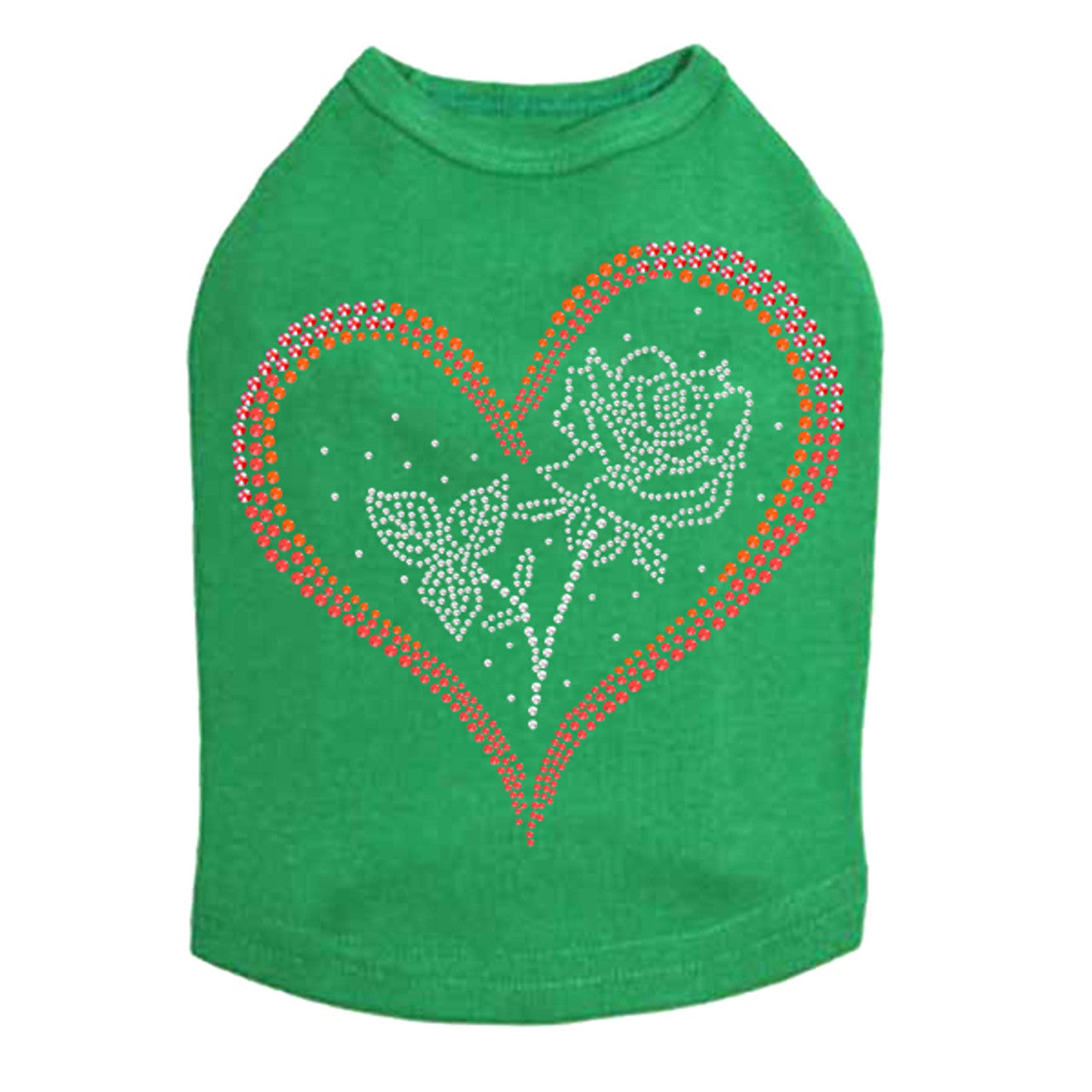 Heart with Rose - Dog Tank
