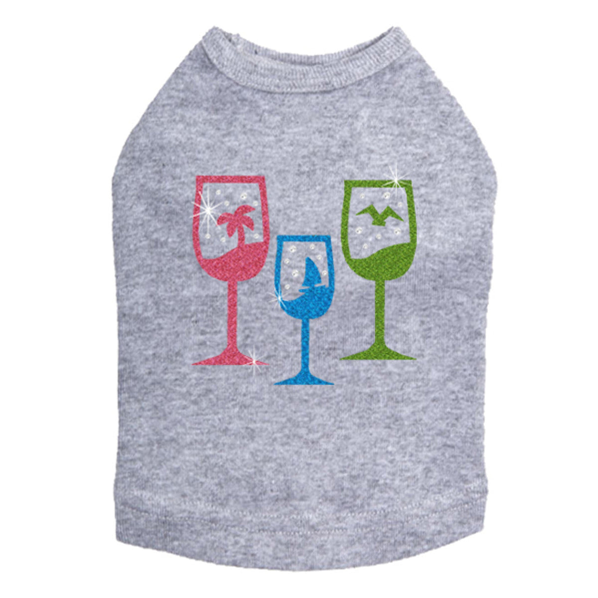 Tropical Glitter Drinks - Dog Tank