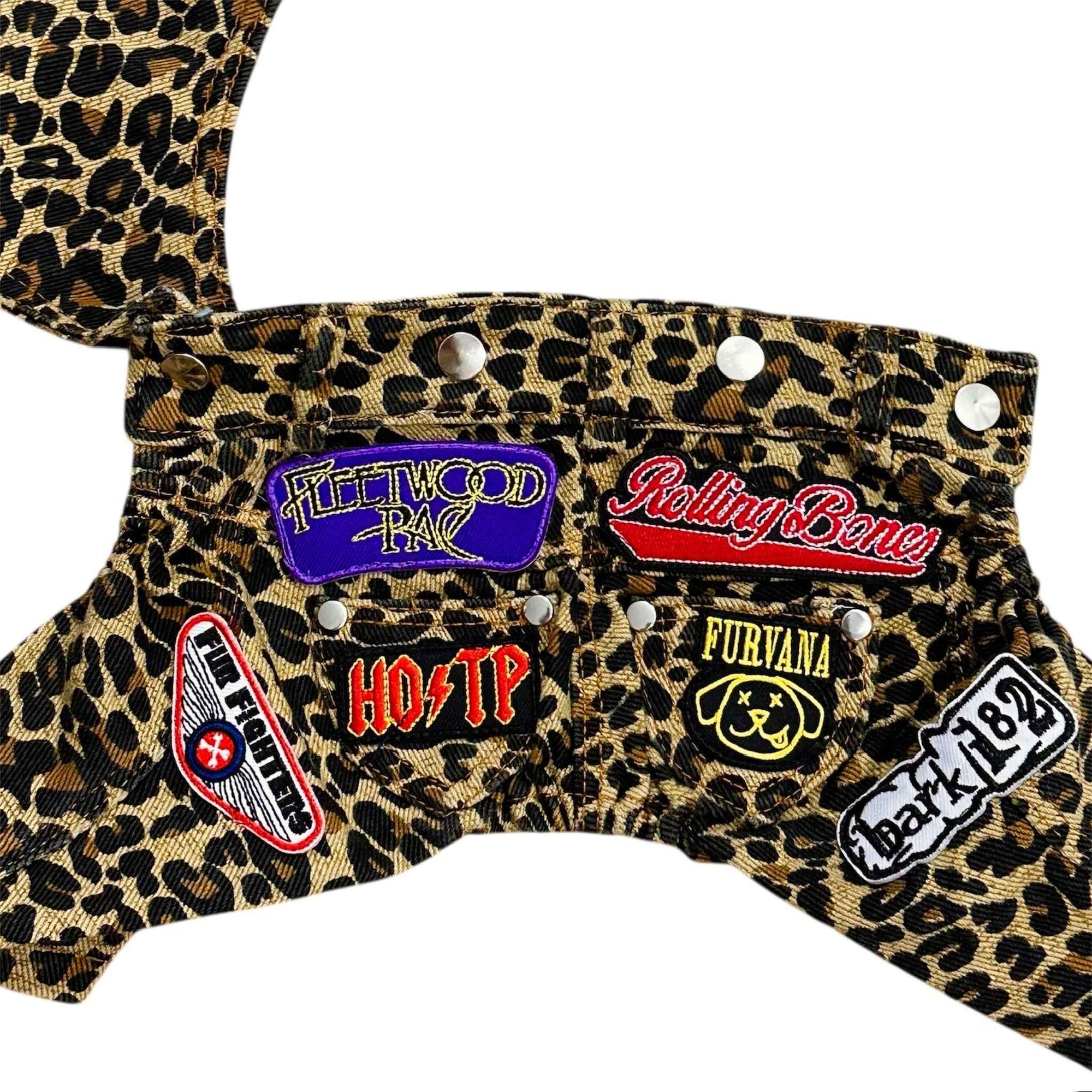 Heads or Tails Pup Ruff & Roll Animal Print Dog Overalls