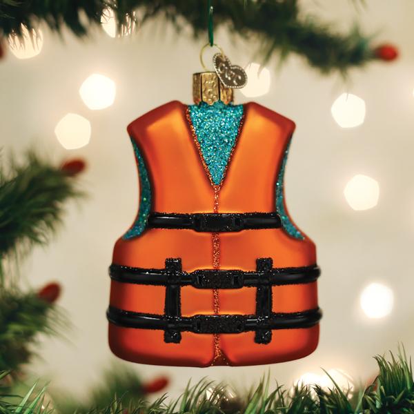 Old World Christmas: Life Jacket Christmas Ornament