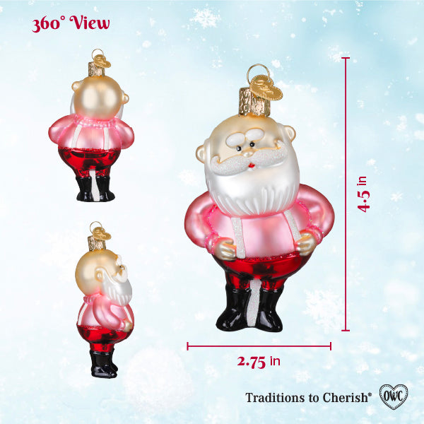Old World Christmas: Santa In Suspenders Christmas Ornament