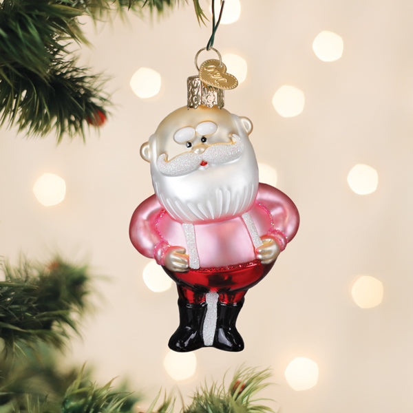 Old World Christmas: Santa In Suspenders Christmas Ornament