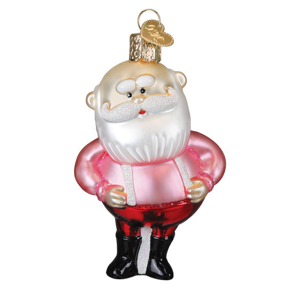 Old World Christmas: Santa In Suspenders Christmas Ornament
