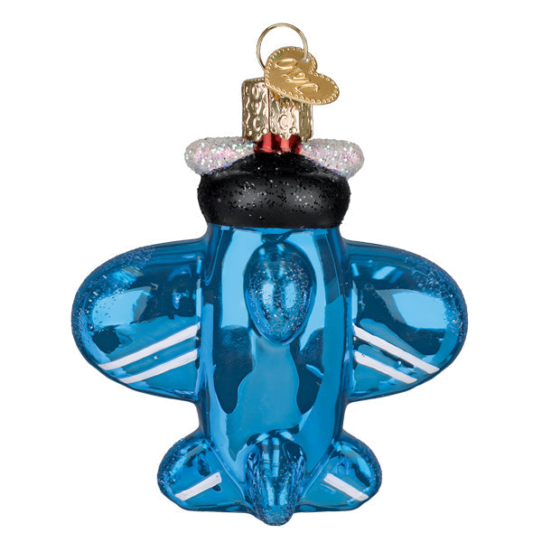 Old World Christmas: Misfit Plane Christmas Ornament