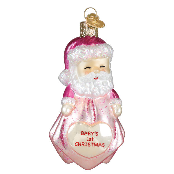 Baby Girls 1st Santa Lovey Ornament