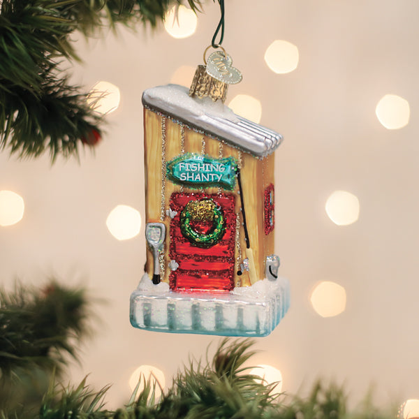 Ice Fishing Shanty Ornament - HT Animal Supply