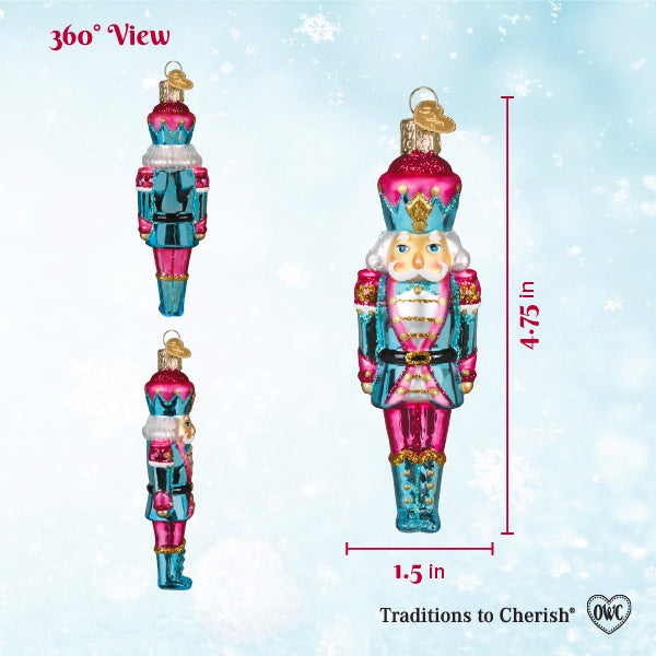 Old World Christmas: Pastel Nutcracker Christmas Ornament