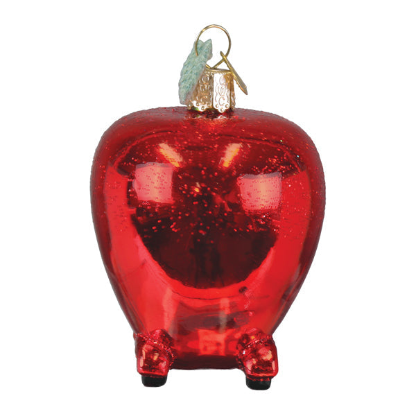 Old World Christmas: Lowly Worms Applecar Christmas Ornament