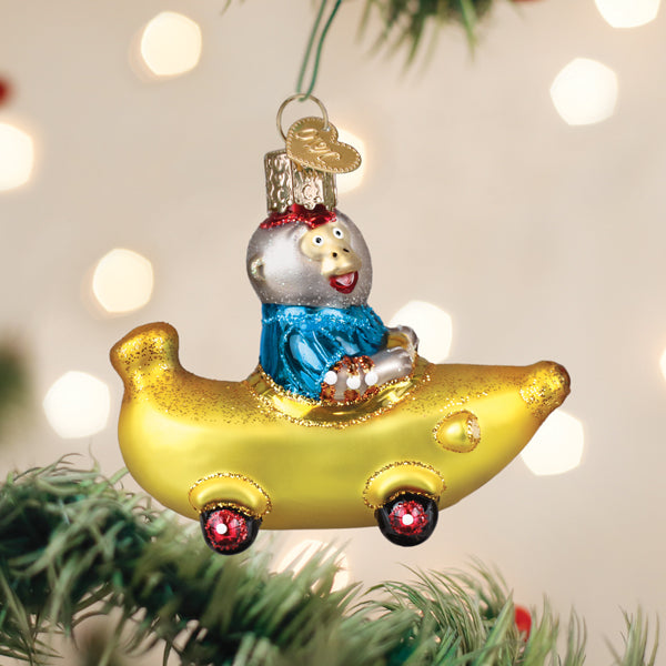 Old World Christmas: Bananas Gorillas Bananamobile Christmas Ornament