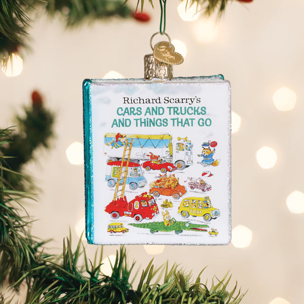 Old World Christmas: Cars & Trucks & Things That Go Book Christmas Ornament