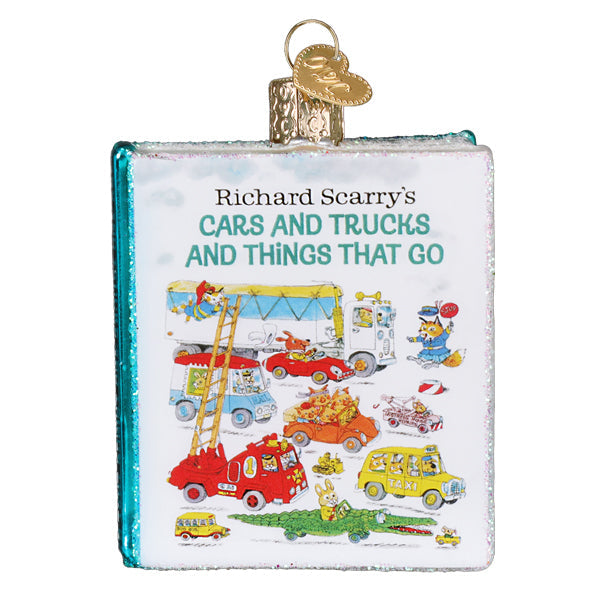 Old World Christmas: Cars & Trucks & Things That Go Book Christmas Ornament