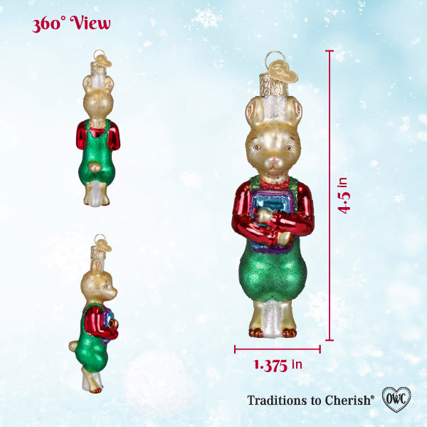 Old World Christmas: Llama Llama Holding Books Christmas Ornament