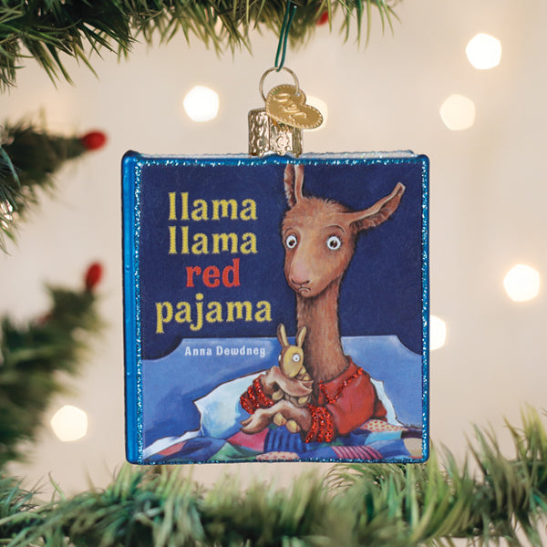 Old World Christmas: Llama Llama Red Pajama Book Ornament