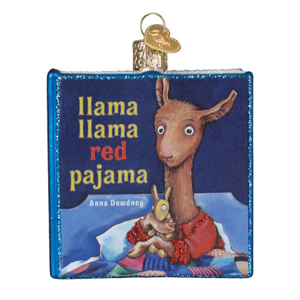 Old World Christmas: Llama Llama Red Pajama Book Ornament