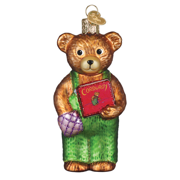 Old World Christmas: Corduroy Holding Book Christmas Ornament